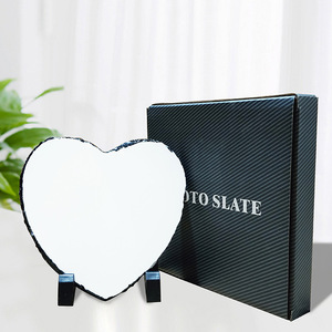 Vendita calda <span class=keywords><strong>a</strong></span> <span class=keywords><strong>forma</strong></span> <span class=keywords><strong>di</strong></span> <span class=keywords><strong>cuore</strong></span> pietra pietra ardesia <span class=keywords><strong>cornice</strong></span> per foto <span class=keywords><strong>a</strong></span> sublimazione con Design unico - Product Image 2