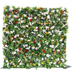 Panneau mural de fleurs artificielles en soie en gros, toile de fond murale de fleurs en soie pour la décoration de mariage - Product Image 4