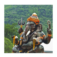 Statue de sculpture en marbre Ganesh de grande taille, décorative pour jardin extérieur, design moderne fait à la main, fabricant direct