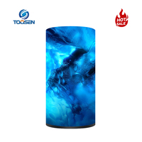 Écran LED cylindrique extérieur TOOSEN IP65 étanche, pas de pixel de 10 mm, module 320x160 mm, mur vidéo incurvé pour centre commercial