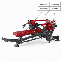 Banc de musculation horizontal réglable, machine d'entraînement de la poitrine à structure stable pour le développement des pectoraux