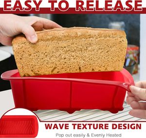 High Quality <b>Silicone</b> <b>Baking</b> Cake Mold Nonstick <b>Silicone</b> Bread Loaf Toast <b>Baking</b> Dishes Pan for Handmade Cakes Breads - Product Image 4