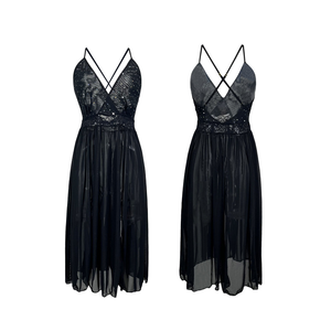 Femmes Sexy été longue maille pour Slip robe nouveau romantique luxe mode Transparent séduisant chemise de nuit décontracté élégant élastique - Product Image 3