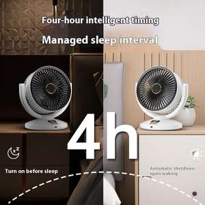 Оптовая продажа с завода: USB-вентилятор с функцией вращения, таймером, настенный/настольный, многофункциональный, для охлаждения воздуха - Product Image 3
