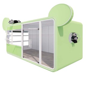 Bureau mobile Apple en conteneur extérieur sur le thème Panda, structure en aluminium, design contemporain autoportant - Product Image 1