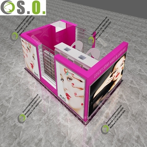 ディスプレイキャビネット付きの新しいデザインのネイルバーキオスクのデザイン - Product Image 4