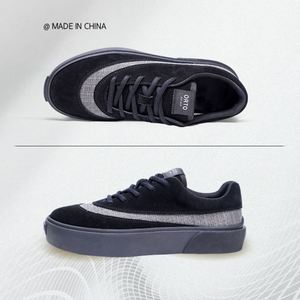 Chaussures décontractées tendance pour hommes, en maille respirante, antidérapantes, à talon bas, à carreaux, avec doublure en dentelle, résistantes et intemporelles - Product Image 4