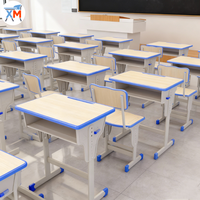 Meubles scolaires modernes durables et confortables, ensembles de bureaux et de chaises fonctionnels et peu encombrants pour les élèves