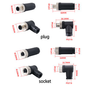 M12 nối nhựa lắp ráp IP67 4pin 5/8Pin Bảng điều chỉnh kết nối cắm cảm biến tùy chỉnh với cáp dây nối - Product Image 6