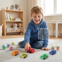 Jouets éducatifs en capsules en gros à bas prix, mini voitures à rétrofriction colorées, balles en plastique transparent de 50 mm, prix bas, pour les 14 ans et plus