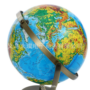 English and Korean universal globe with bronze stand, world <b>geography</b> textbook, bronze stand, scientific research equipment - Product Image 3