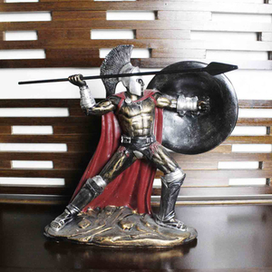 Escultura de Resina de Estilo Europeo Retro Personalizada al por Mayor, Escultura de Caballo de Bronce para Sala de Estar, Hogar, Figura Espartana - Product Image 6
