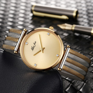 Reloj de cuarzo para mujer, ultrafino, moderno, sencillo, resistente al agua, informal, con correa de red - De moda - Product Image 2
