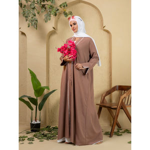 Ropa para mujer, Abaya bordada, Hiyab, Vestido musulmán, Kimono, Eid, Manga larga, Holgado, Árabe, Dubai, Conjunto de Abaya, Gran venta. - Product Image 1
