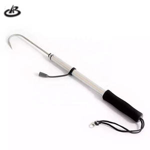 Vente en gros Gaff de pêche 120cm 90cm 60cm Lance de pêche en acier inoxydable Gaff de pêche <span class=keywords><strong>télescopique</strong></span> en alliage d'aluminium - Product Image 1