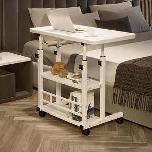 <span class=keywords><strong>Scrivania</strong></span> Pieghevole Multifunzionale con Ruote, Altezza Regolabile, Ripiano Portaoggetti, per Camera da Letto, Soggiorno, Ufficio, Studio, Modello Z-12 - Product Image 6
