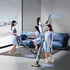 Dual Purpose Vacuüm Natte Vloer Wasmachine Huishoudelijke Hand-Held Vloerveger Stofzuiger Mop Met Uv Water Elektrolyse