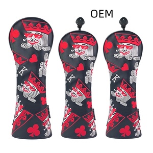 Cartoon Poker Stick Set New 1st Fairway Wood PU Impermeable Golf Wooden <span class=keywords><strong>Club</strong></span> Sets Cubiertas de cabeza completa - Product Image 1