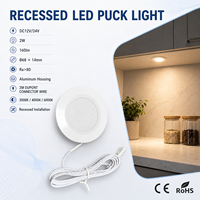 Lumière LED encastrée 2W DC12V 24V en aluminium pour sous-meuble avec connecteur DuPont