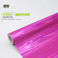 Film de protection de carrosserie pour voiture en PET/PVC avec logo personnalisé imprimé, 12 couleurs disponibles, finition brillante/mate/satinée, film automobile de luxe