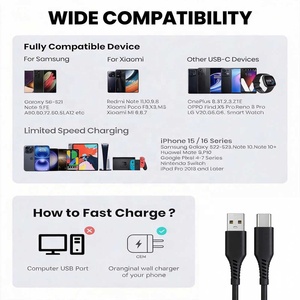 โรงงานแคนเทล ขายตรง สายชาร์จโทรศัพท์แบบ USB-C ชาร์จเร็ว คุณภาพสูง ราคาคุ้มค่า สาย Type C 3A - Product Image 5