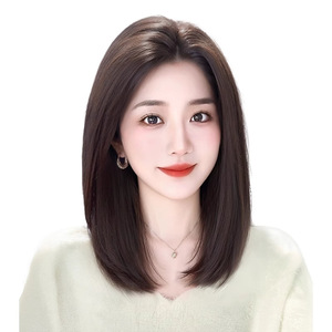 Otra peluca recta de 40 cm, semimanual, de longitud hasta la clavícula, para mujer - Product Image 1