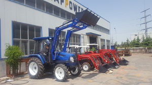 Tractor Met Front In Loader Belasting En Terug Graven Gras Klem Vork <span class=keywords><strong>4</strong></span> In 1 Emmer - Product Image 3