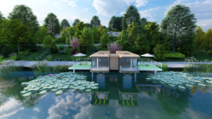 Eco-<span class=keywords><strong>Treehouse</strong></span> Resort Package Structure en acier Auvent Passerelles reliant les unités de plancher en verre avec vue panoramique sur la villa - Product Image 2