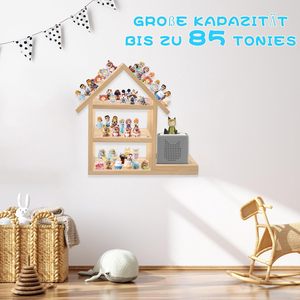 Personnalisé Inachevé En Bois De Pin Magnétique 85 Tonies <span class=keywords><strong>Maison</strong></span> Forme Chambre D'enfants Toniebox <span class=keywords><strong>Étagère</strong></span> Chiffres <span class=keywords><strong>Étagère</strong></span> Tonifiant - Product Image 2