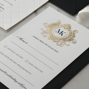 Papier texturé ivoire de qualité supérieure Crête matelassée pré-déjouée Feuille de luxe estampillée Annonce d'invitation de <span class=keywords><strong>mariage</strong></span> - Product Image 4