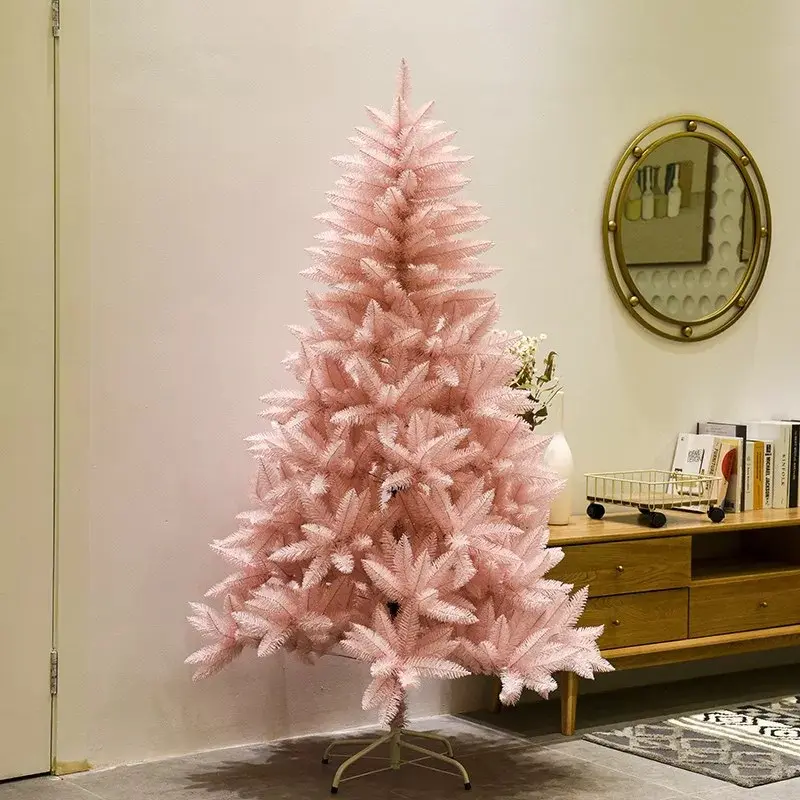Pohon Natal untuk Dalam dan Luar Ruangan 100% Baru Bahan PVC Premium 7 Ft Pink Pohon Natal Buatan