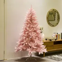 عيد الميلاد شجرة للداخلية وخارجية 100% جديد PVC المواد قسط 7 ft الوردي شجرة كريسماس صناعية