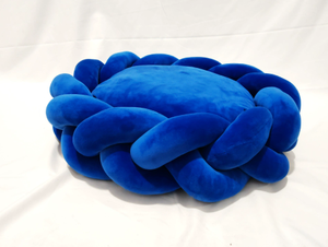 Lit pour animaux de compagnie en tricot <span class=keywords><strong>DIY</strong></span> de qualité supérieure - 6 cm de peluche lavable amovible, maison pour chat et chien, fabrication artisanale, rembourrage en polyester de luxe, grotte pour animaux de compagnie pour petits/ Moyens - Product Image 4