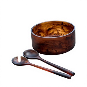 Kitchen Tabletop Polished Eco-Friendly Resin <b>Salad</b> <b>Serving</b> <b>Bowl</b> for Party Lightweight Classic Design Handmade Home Garden - Product Image 1