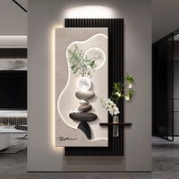 Nouveau modèle 2026 – Peinture murale décorative moderne pour entrée, éclairage mural, art mural haut de gamme pour couloirs, à placer directement en face de la porte