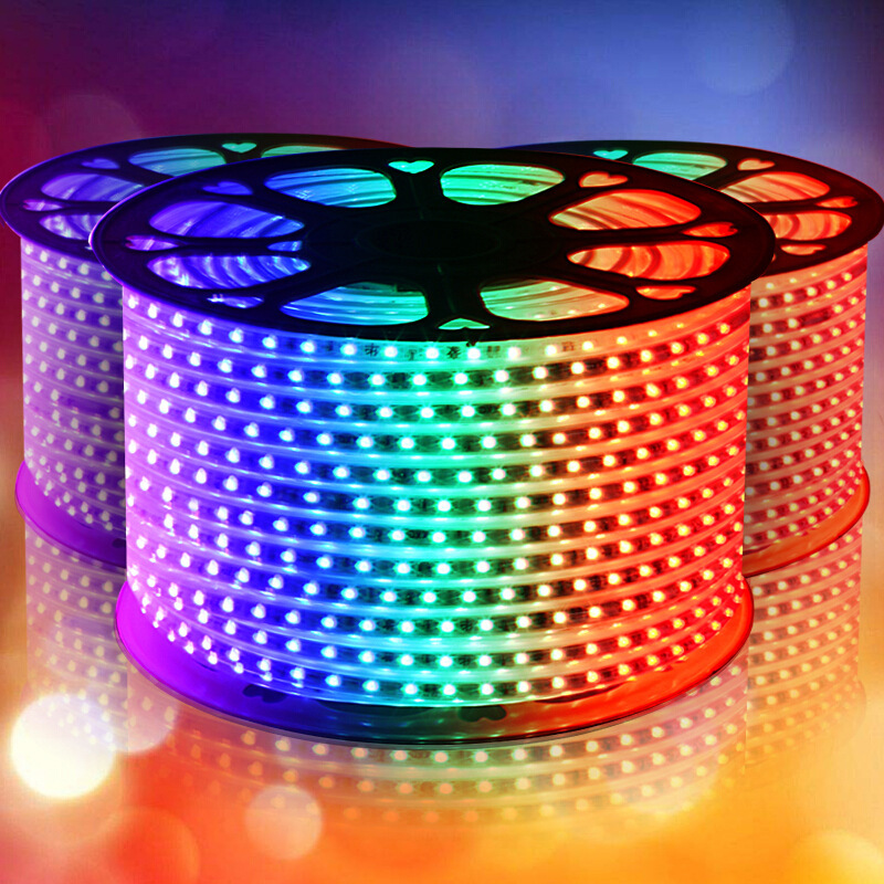 High Voltage 220V 110V SMD 5050 Decorative Lamp Waterproof IP67 RGB Full Color Led Smart Strip Lights