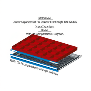 Fami <b>Drawer</b> Organizer Set 54X36 MM <b>For</b> <b>Drawer</b> Front Height 100-125 MM With Grid Compartments <b>Storage</b> Solution - Product Image 3