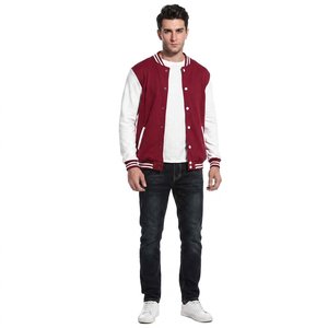 Chenille Patch <b>Mens</b> Oversize <b>Baseball</b> Varsity <b>Jacket</b> Customized 3d Embroidery Logo Streetwear Hip Hop Windproof Leather <b>Jackets</b> - Product Image 1