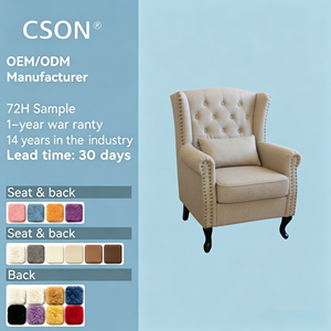 Poltrona Moderna in <span class=keywords><strong>Tessuto</strong></span> con Schienale Alto e Bottoni, Vendita all'Ingrosso - Product Image 1