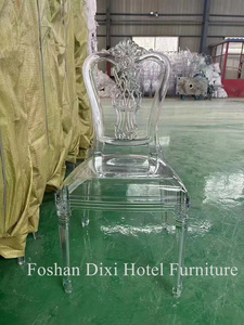 Commercio all'ingrosso retro tondo sedie in acrilico di lusso per feste <span class=keywords><strong>e</strong></span> matrimoni mobili per eventi impilabili PC sedia trasparente per alberghi - Product Image 4