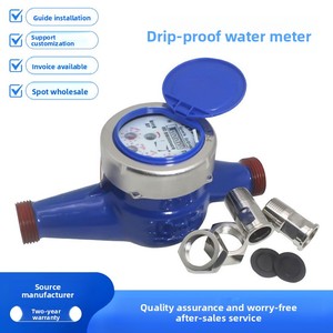 Compteur d'eau chaude et froide domestique de type rotatif, compteur d'eau chaude et froide domestique à aubes rotatives tout en cuivre - Product Image 3