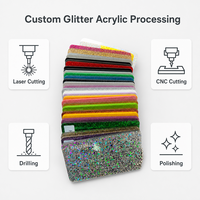 Feuille acrylique pailletée colorée, panneau en plastique PMMA découpé sur mesure pour la découpe laser, artisanat, signalétique, affichage, décoration