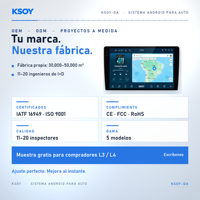 Autoradio avec écran multimédia 9 pouces, autoradio Android, autoradio stéréo, lecteur DVD universel pour voiture