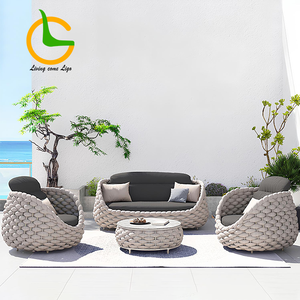 طقم أريكة حديقة مريح لمساحتك الخارجية - طقم أريكة حديقة خارجي أنيق للاسترخاء طقم حديقة فيلا عصري - Product Image 3