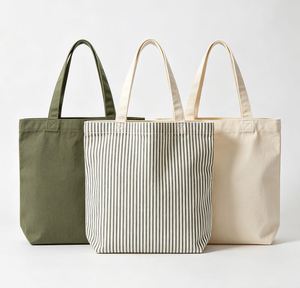Sacs de courses en toile de coton recyclables écologiques de grande capacité, design personnalisé Joyeux Noël - Product Image 3