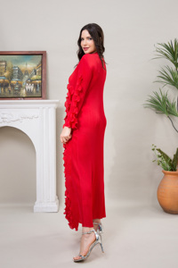 <span class=keywords><strong>Robe</strong></span> plissée Miyake grande taille avec ourlet à volants, couleur unie, pour <span class=keywords><strong>femme</strong></span>, collection automne 2024, idéale pour l'église et les occasions spéciales - Product Image 6
