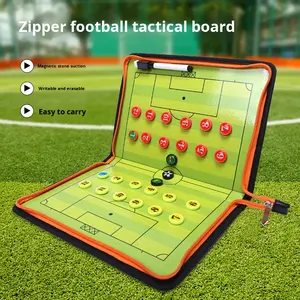 Table de football tactique pliable en cuir PU avec fermeture éclair à double glissière et bande magnétique pour sports multiples - Product Image 4