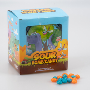 Vente en gros Bonbons végétaliens en sac à mâcher à saveur de fruit avec jouets de dessin animé de dinosaure Bonbons aigres durs Bonbons de confiserie lyophilisés - Product Image 1