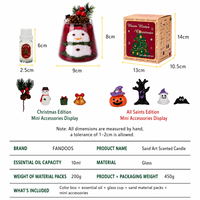 Kit de Velas Aromáticas de Arena Personalizadas con Vaso de Vidrio, Regalo Navideño, de Halloween, con Etiqueta Privada, Aromas Mixtos