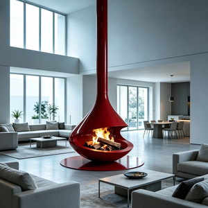 Chimenea Colgante <span class=keywords><strong>de</strong></span> Techo para Decoración <span class=keywords><strong>de</strong></span> Interiores, Estilo 2026, Diseño <span class=keywords><strong>de</strong></span> Recipiente Abierto, Chimenea <span class=keywords><strong>de</strong></span> <span class=keywords><strong>Leña</strong></span> - Product Image 6